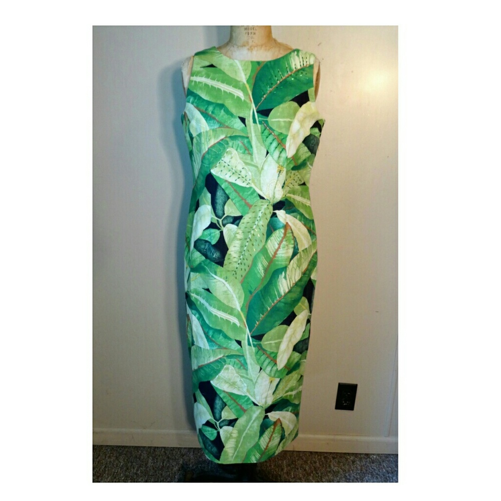 Vintage Beaded banana leaf dress